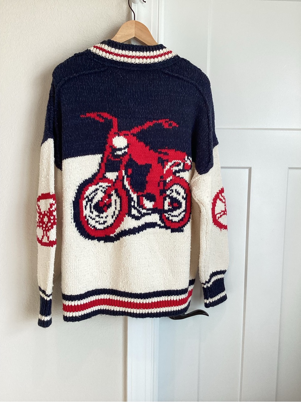 Anthropologie Motorcycle Sweater Cotton Blend Cardigan Pilcro NEW Novelty - Picture 5 of 14